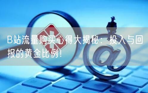 B站流量购买心得大揭秘:投入与回报的黄金比例!