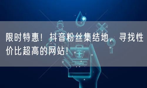 限时特惠！抖音粉丝集结地，寻找性价比超高的网站！